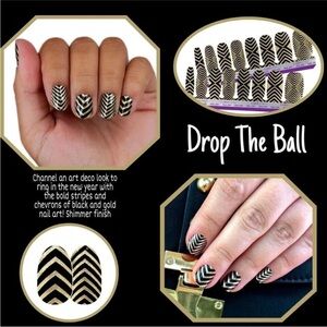 Color Street Nail Polish Strips Drop the Ball. New in sealed package.